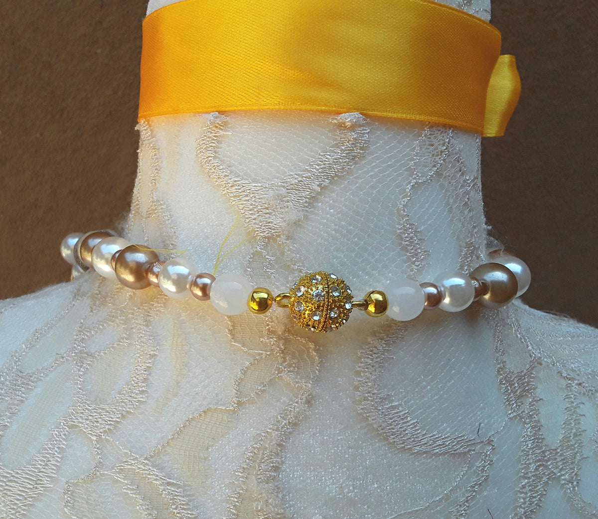 Unique Murano Glass & Pearl Bridal Statement Necklace, Pearl Artisan Cluster Collar