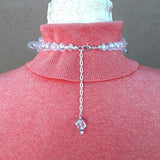 Clear Hand Blown All Glass Bubble Statement Choker - Unique One of a Kind Gift for Her