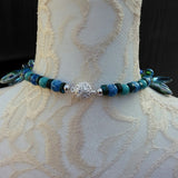Turquoise Chunky Statement Necklace, Colorful Mother of the Bride Bib, Gift for Her