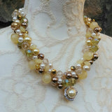Vintage Pearl Pendant Bridal Necklace - Unique Wedding Jewelry - Amazing Gift