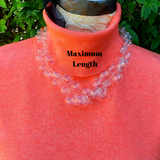 Clear Hand Blown All Glass Bubble Statement Choker - Unique One of a Kind Gift for Her