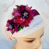 Flexible Silk Flower Headband - Colorful Floral Fascinator - Unique Gift for Her
