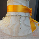 Bridal Hand Blown Clear Glass & Crystal Statement Necklace, Wedding Collar, Designer Inspired